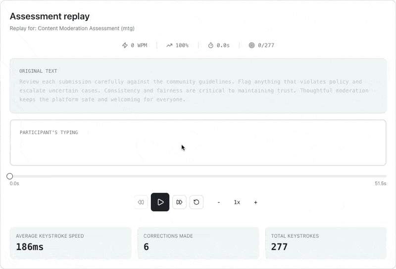 Keystroke-level session replay in Typing Insights